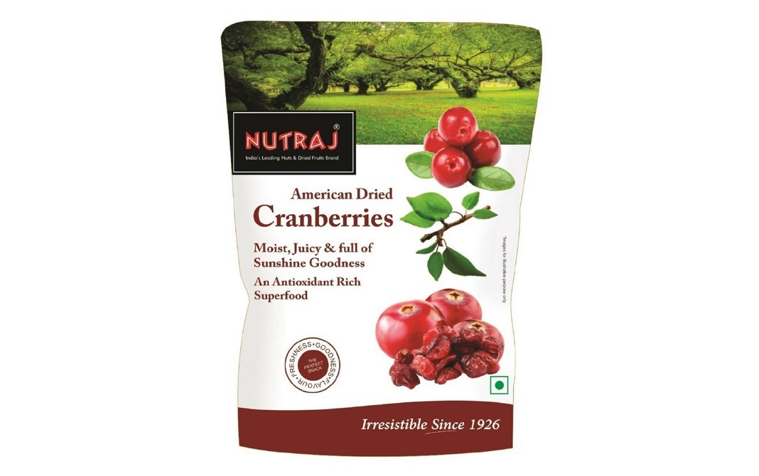 Nutraj American Dried Cranberries    Pack  180 grams